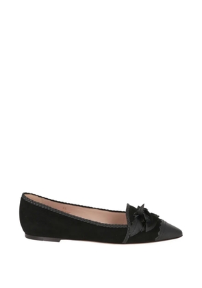 Tod's fringe-detail pointed-toe ballet flats - Black