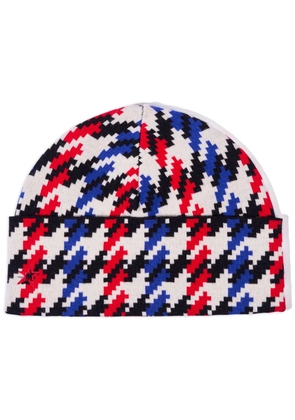 Perfect Moment patterned intarsia-knit beanie - White