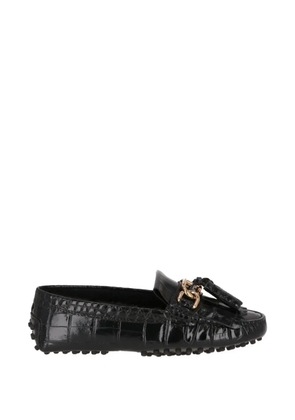 Tod's croc-effect Gommino loafers - Black
