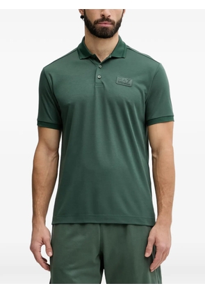 Ea7 Emporio Armani logo-patch short-sleeve polo shirt - Green