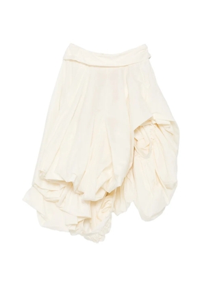 Magda Butrym balloon-hem draped midi skirt - Neutrals