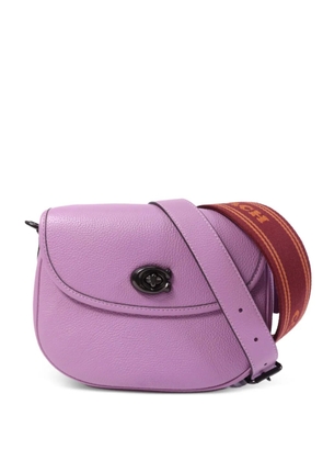 Coach Vintage pebbled turn-lock shoulder bag - Purple