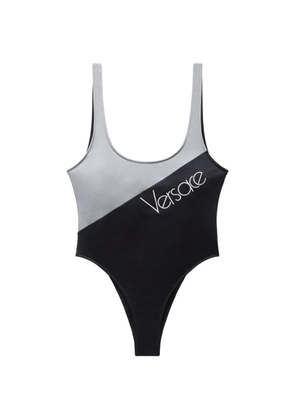 Versace embroidered-logo one-piece swimsuit - Black