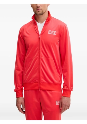 Ea7 Emporio Armani logo-print zip-up sweater - Red