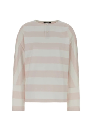 Jacquemus Marinière striped long-sleeve polo shirt - Pink