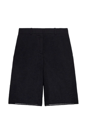 Another Tomorrow gingham Bermuda shorts - Black