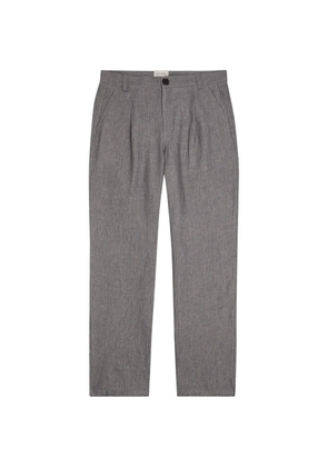 Oliver Spencer Wilkins pleated pinstripe-pattern trousers - Grey