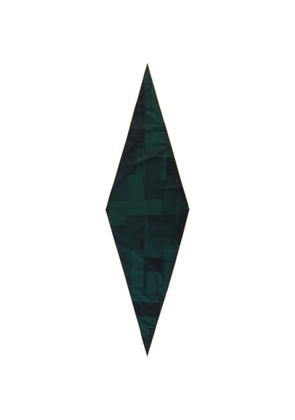 Zegna geometric-print diamond scarf - Green