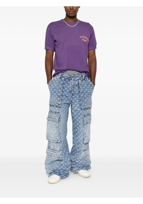 DSQUARED2 logo-print crew-neck T-shirt - Purple
