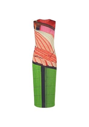 Pleats Please Issey Miyake graphic-print dress - Pink