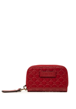 Gucci Pre-Owned 2000-2015 Microguccissima Zip Around Purse coin pouch - Red