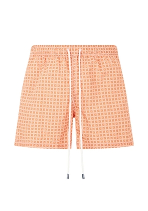 Fedeli geometric-print drawstring swim shorts - Orange