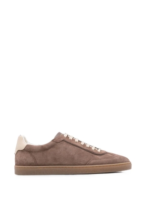 Brunello Cucinelli suede lace-up sneakers - Brown