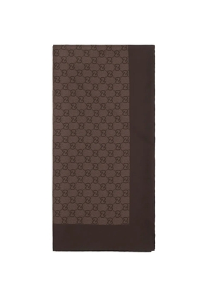 Gucci GG monogram-print twill scarf - Brown