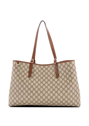 Gucci Pre-Owned Emblem GG Coated Canvas Large tote bag - Brown
