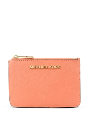 Michael Kors Vintage leather logo-plaque coin purse - Orange