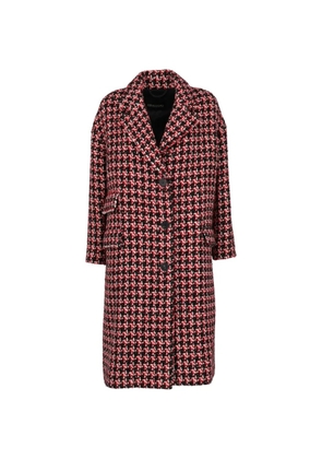 Ermanno Scervino Vintage houndstooth-pattern single-breasted coat - Black
