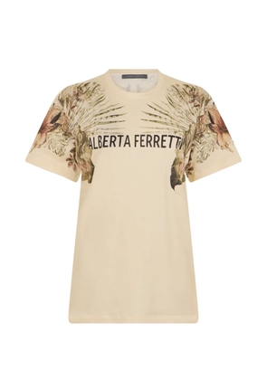 Alberta Ferretti floral-print T-shirt - Neutrals