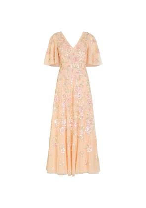 Needle & Thread Peony Bouquet sequin-embellished maxi dress - Neutrals