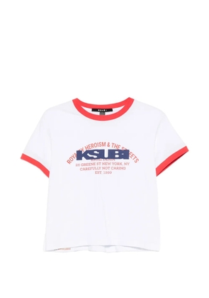 Ksubi Varsity Shrunken logo-print T-shirt - White