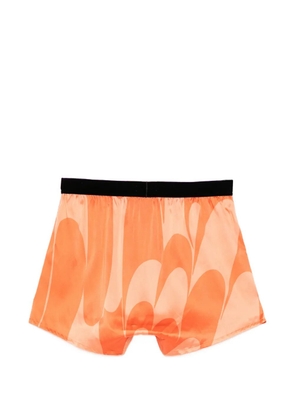 TOM FORD abstract-print silk-blend boxers - Orange