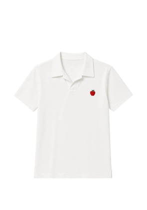 ALBERTO BRESCI apple-patch polo shirt - White