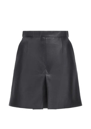 Roberto Cavalli front-slit leather skirt - Black