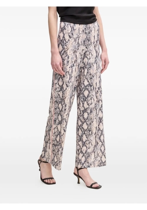 OUI Marlene animal-print trousers - Neutrals