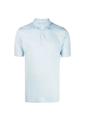 120% Lino short-sleeve polo shirt - Blue