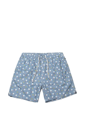 MC2 Saint Barth gingham-print drawstring-waist swim shorts - Blue