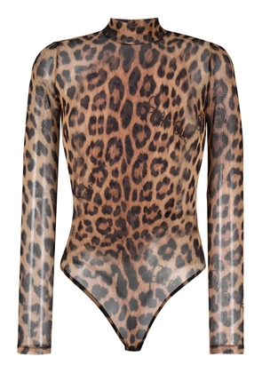 Philipp Plein leopard print bodie - Brown