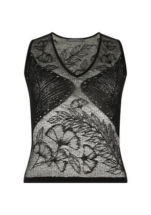 Alberta Ferretti V-neck top - Black