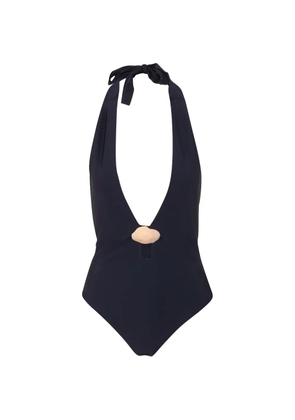 Baobab halterneck pebble-detail swimsuit - Blue