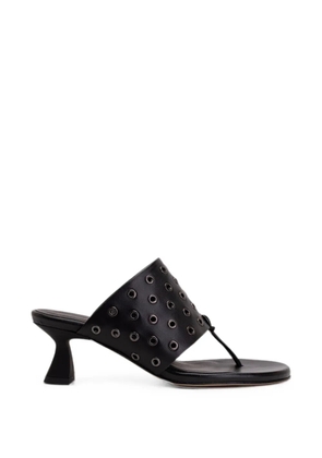 Miista Cedella eyelet-embellished sandals - Black