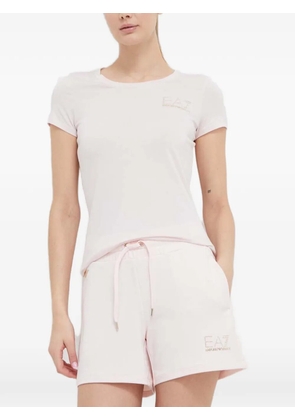 Ea7 Emporio Armani embellished-logo short-sleeve T-shirt - Pink