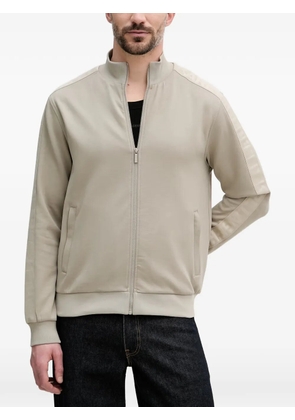 Karl Lagerfeld logo-tape zip-up sweatshirt - Grey