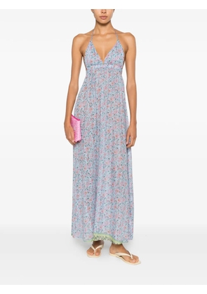 MC2 Saint Barth Zucky floral-print halterneck maxi dress - Blue