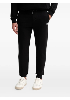 Karl Lagerfeld logo-print drawstring track pants - Black