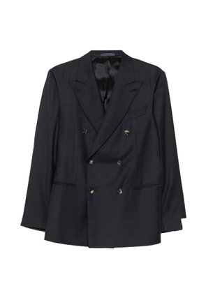 Caruso double-breasted peak-lapels jacket - Blue