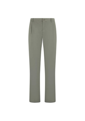 Fedeli pleat-detail tailored trousers - Green
