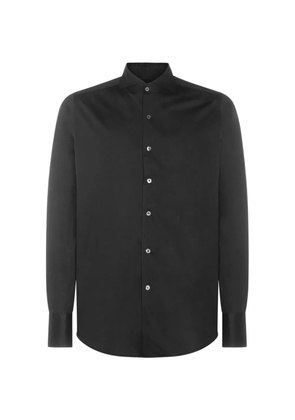 Canali long-sleeve cotton shirt - Black
