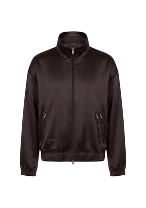 adidas embroidered satin jacket - Brown