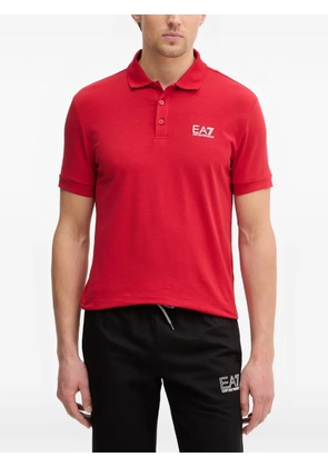 Ea7 Emporio Armani logo polo shirt - Red