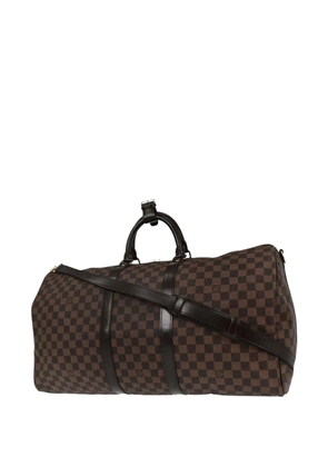 Louis Vuitton Pre-Owned 2010 Damier Keepall Bandouliere 55 duffle bag - Brown