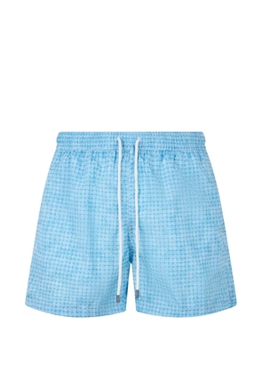 Fedeli geometric-print drawstring swim shorts - Blue