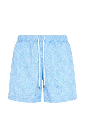 Fedeli patterned-print drawstring swim shorts - Blue
