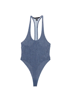 Ksubi Lara crystal-embellished mesh bodysuit - Blue