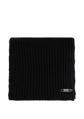Givenchy ribbed-knit pin-detail scarf - Black