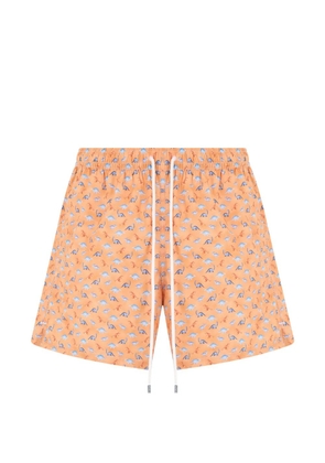 Fedeli dinosaur-print swim shorts - Orange