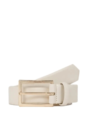 Karl Lagerfeld logo-engraved buckle belt - Neutrals